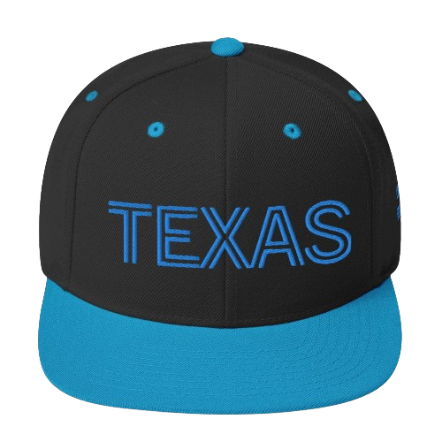 TEXAS style Snapback Hat (black-blue)