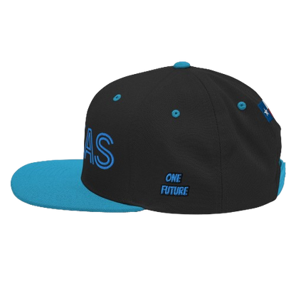 TEXAS style Snapback Hat (black-blue)